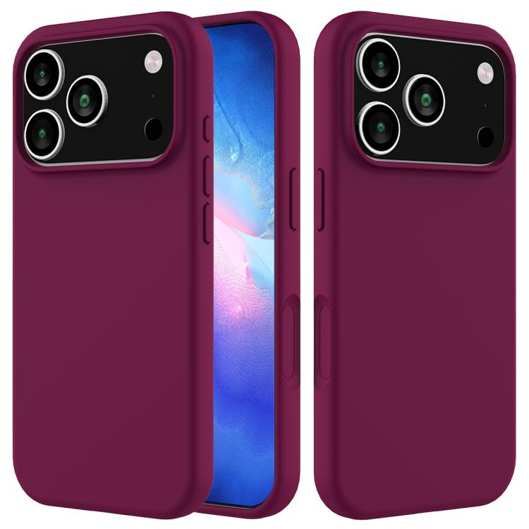 For iPhone 17 Pro Max Solid Color Silicone Phone Case(Violet)