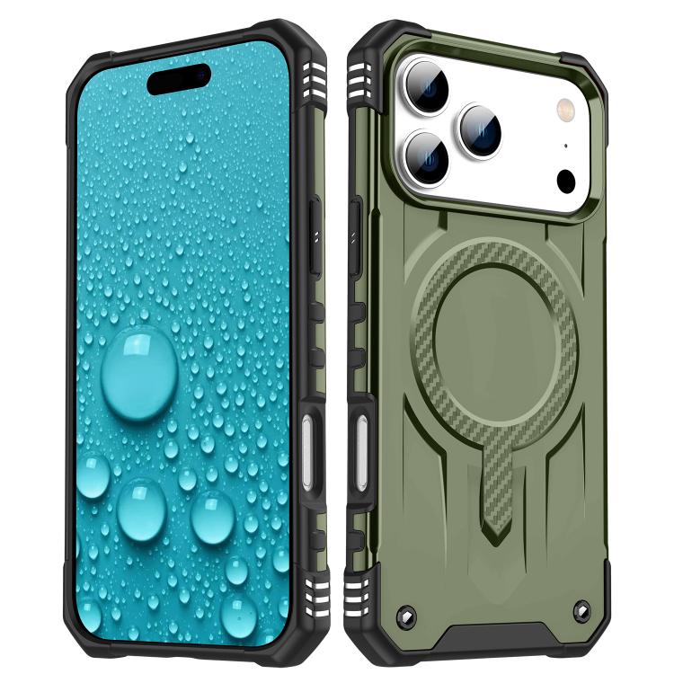 For iPhone 17 Pro Max Straship MagSafe TPU Hybrid PC Phone Case(Army Green)