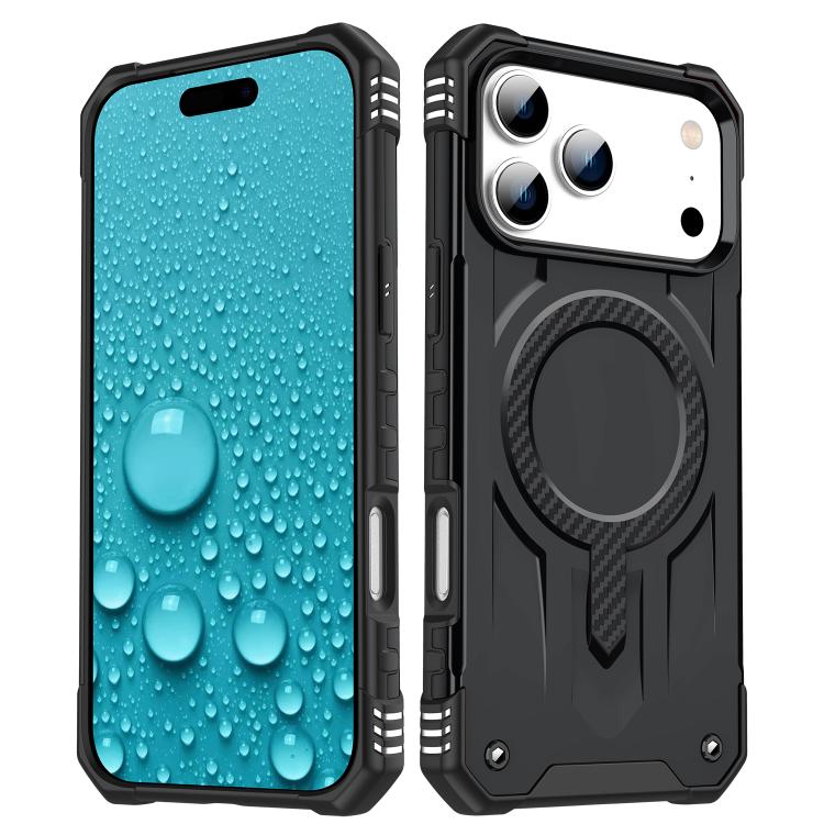 For iPhone 17 Pro Max Straship MagSafe TPU Hybrid PC Phone Case(Black)
