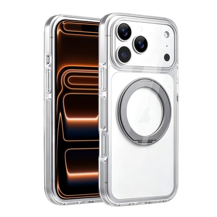 For iPhone 17 Pro Max Stress Relief Holder Magnetic Phone Case(Titanium Grey)