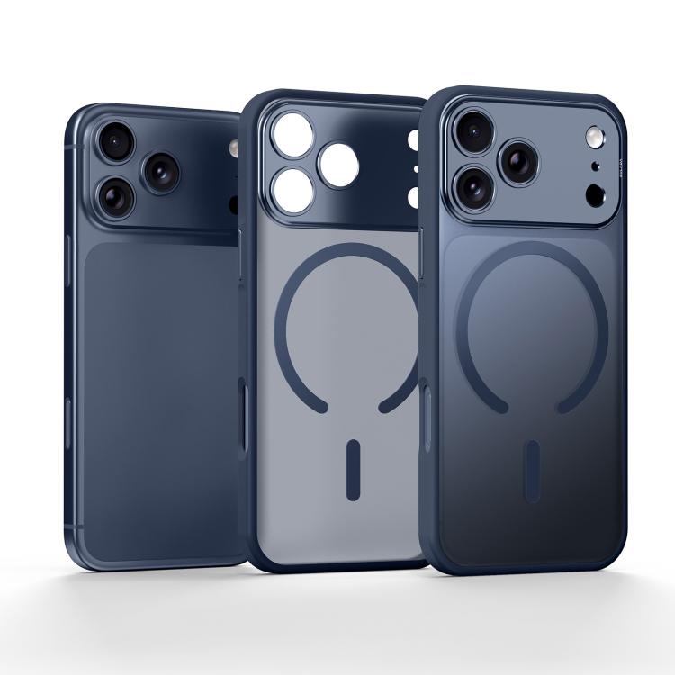 For iPhone 17 Pro Max SULADA Transforms Into 17 Pro Semi-Transparent Matte Magnetic Phone Case(Blue)