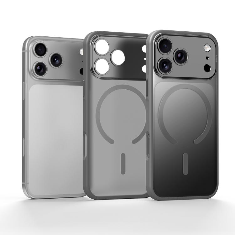 For iPhone 17 Pro Max SULADA Transforms Into 17 Pro Semi-Transparent Matte Magnetic Phone Case(Gray)