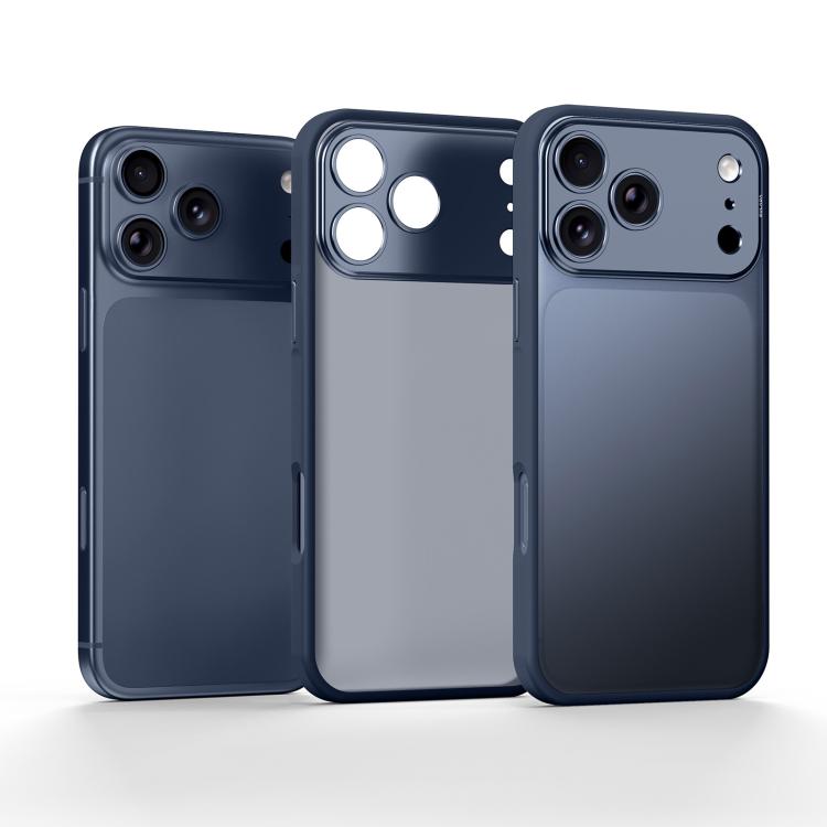 For iPhone 17 Pro Max SULADA Transforms Into 17 Pro Semi-Transparent Matte Shockproof Phone Case(Blue)