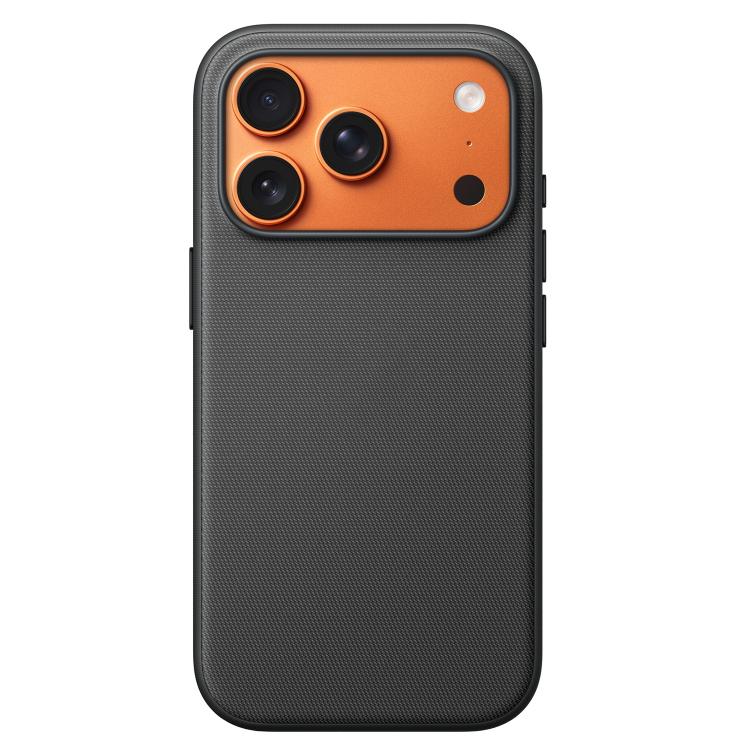 For iPhone 17 Pro Max Tech Fabric Texture PC Magnetic Phone Case with AI Camera Button(Black)