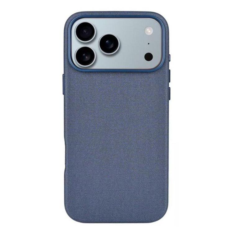 For iPhone 17 Pro Max Tech Textured Hollow MagSafe PC Phone Case, No AI Camera Button(Blue)