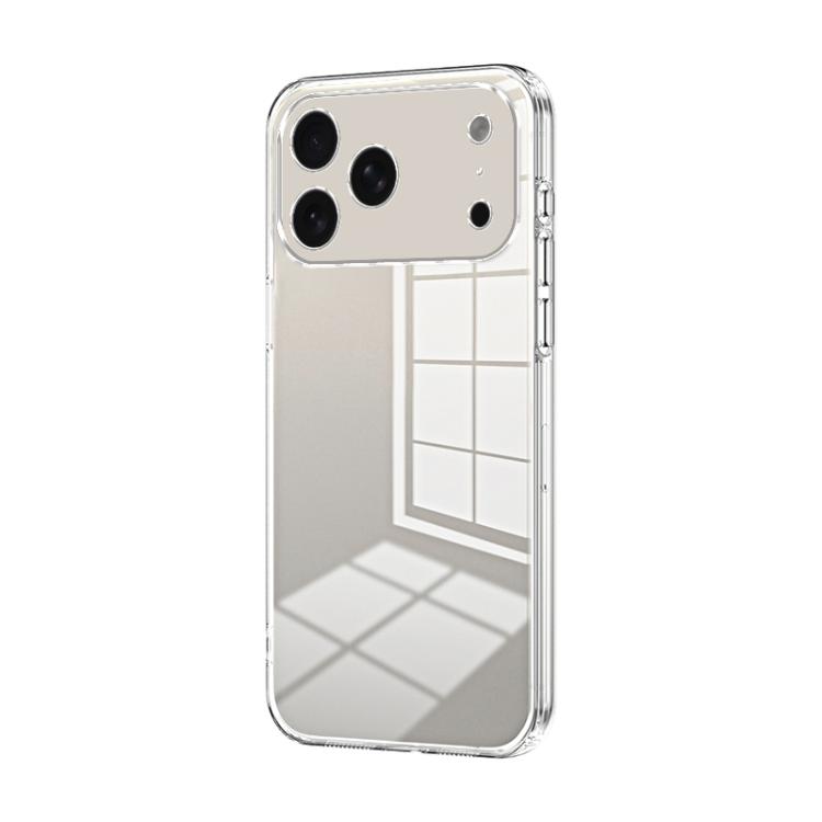 For iPhone 17 Pro Max Transparent Plating Fine Hole Phone Case(Transparent)