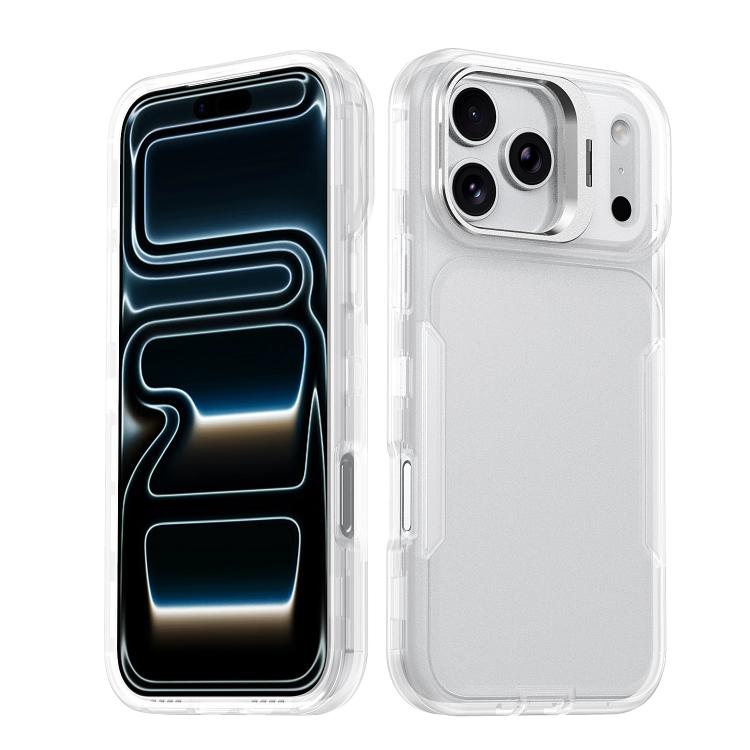 For iPhone 17 Pro Max Traveler Lens Frame Holder Phone Case(Semi-transparent)