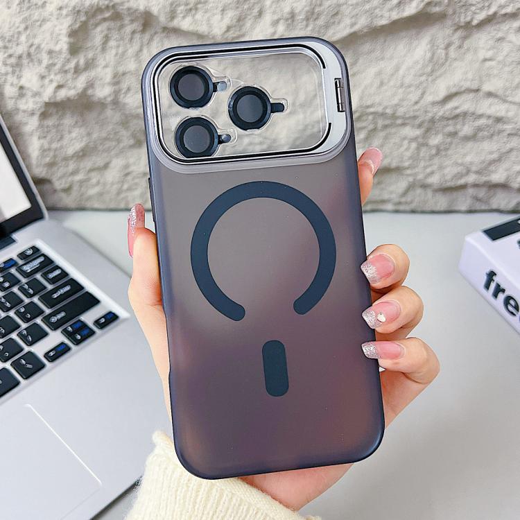 For iPhone 17 Pro Max Vitality Eagle Eye Lens Kickstand Magnetic Phone Case(Black)