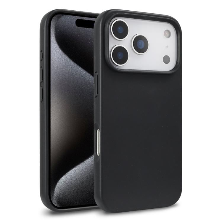 For iPhone 17 Pro Max Wheat Straw TPU Phone Case(Black)
