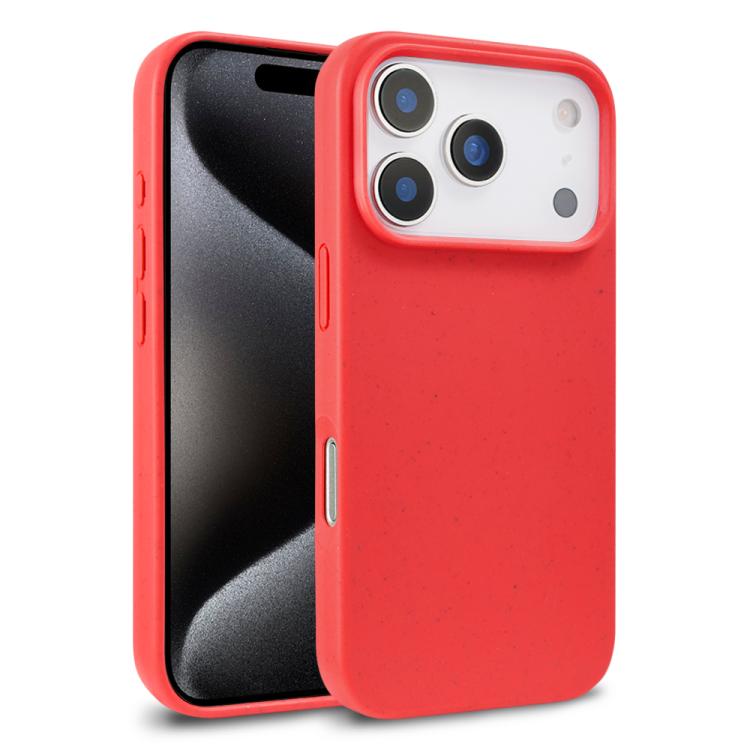 For iPhone 17 Pro Max Wheat Straw TPU Phone Case(Red)