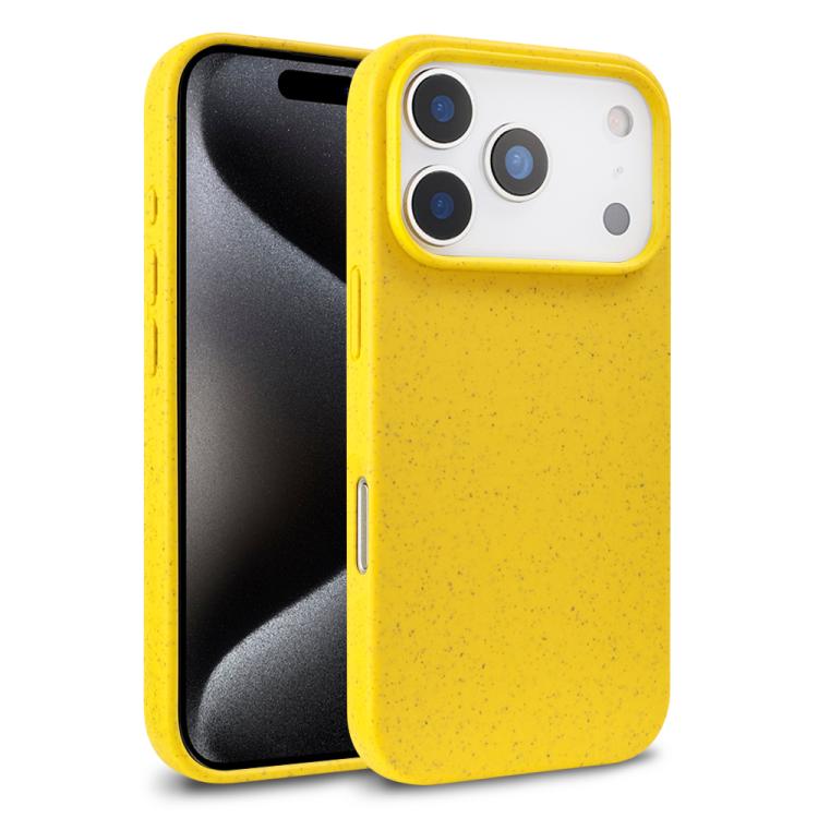 For iPhone 17 Pro Max Wheat Straw TPU Phone Case(Yellow)