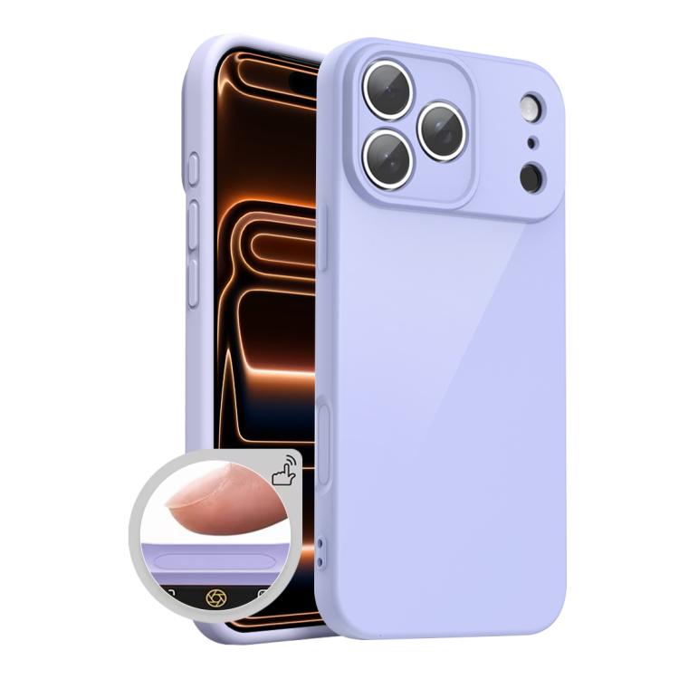 For iPhone 17 Pro Max XDcase AI Button Integrated Full Coverage Imitation Silicone Phone Case(Purple)