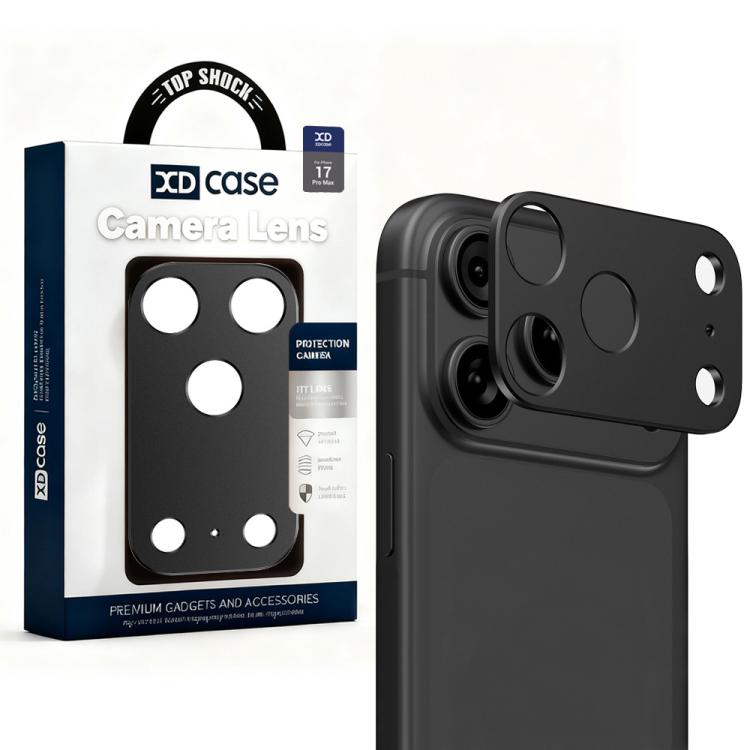 For iPhone 17 Pro Max XDcase Metal Flat & Hollow Camera Lens Protector(Black)
