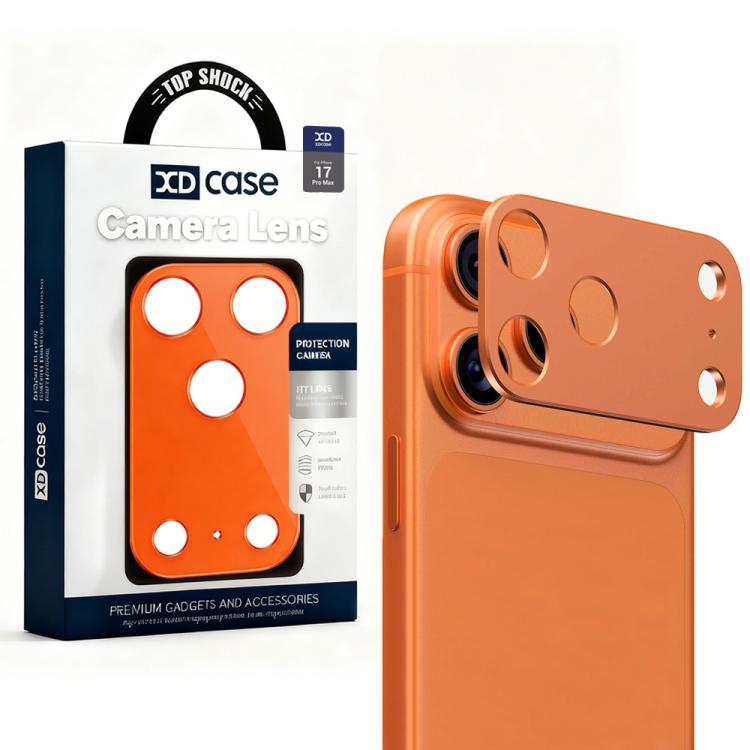 For iPhone 17 Pro Max XDcase Metal Flat & Hollow Camera Lens Protector(Orange)