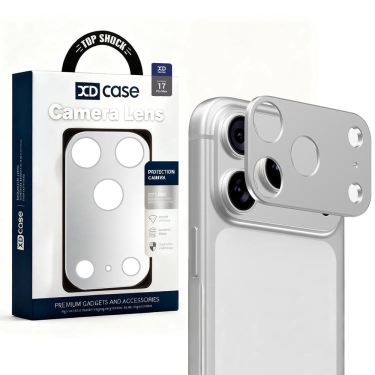 For iPhone 17 Pro Max XDcase Metal Flat & Hollow Camera Lens Protector(Silver)