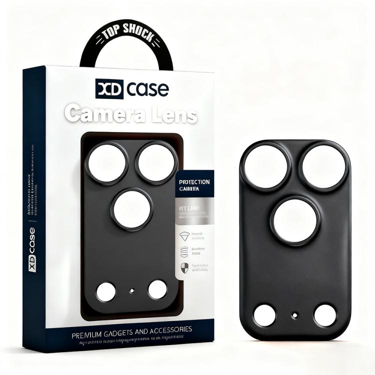 For iPhone 17 Pro Max XDcase Titanium Alloy Hollow Camera Lens Protector(Black)