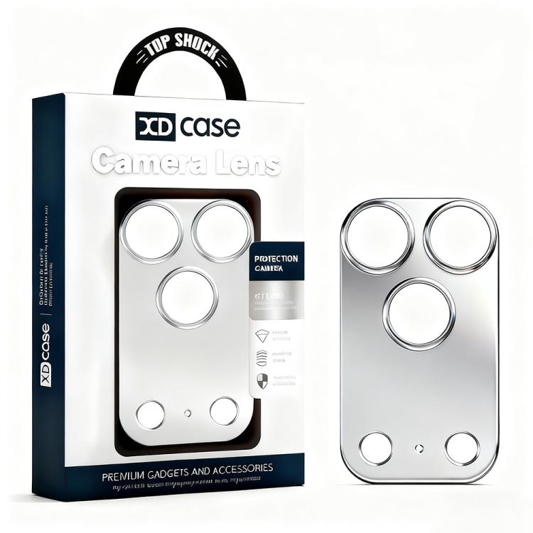 For iPhone 17 Pro Max XDcase Titanium Alloy Hollow Camera Lens Protector(Silver)