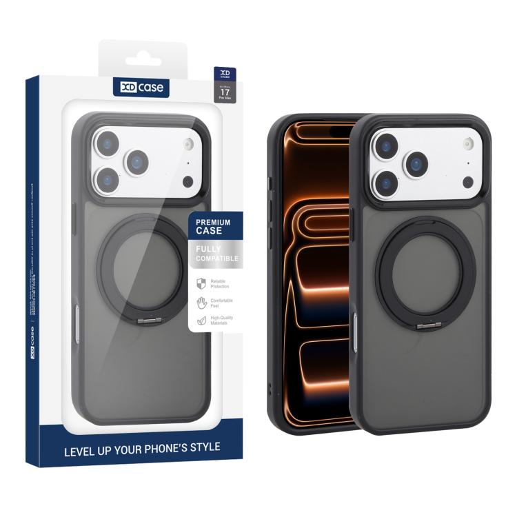 For iPhone 17 Pro Max XDcase YADUN Rotating Bracket Magnetic Phone Case(Black)