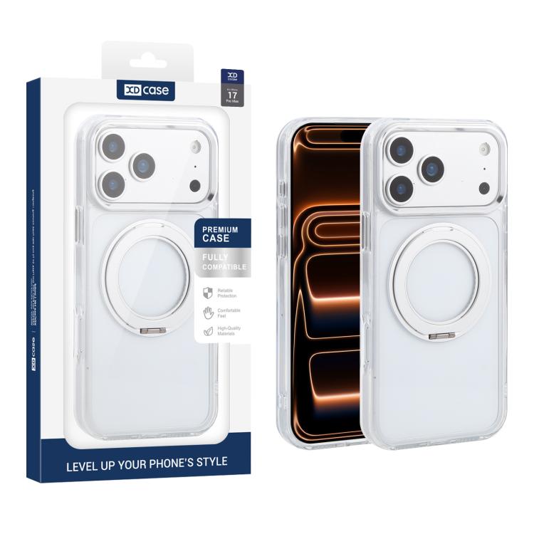 For iPhone 17 Pro Max XDcase YADUN Rotating Bracket Magnetic Phone Case(Transparent)