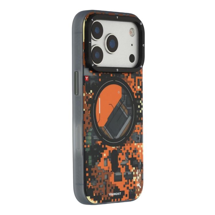For iPhone 17 Pro Max YOUNGKIT Camouflage Sack2.0 Series Magnetic TPU PC Hybrid Phone Case(Orange)