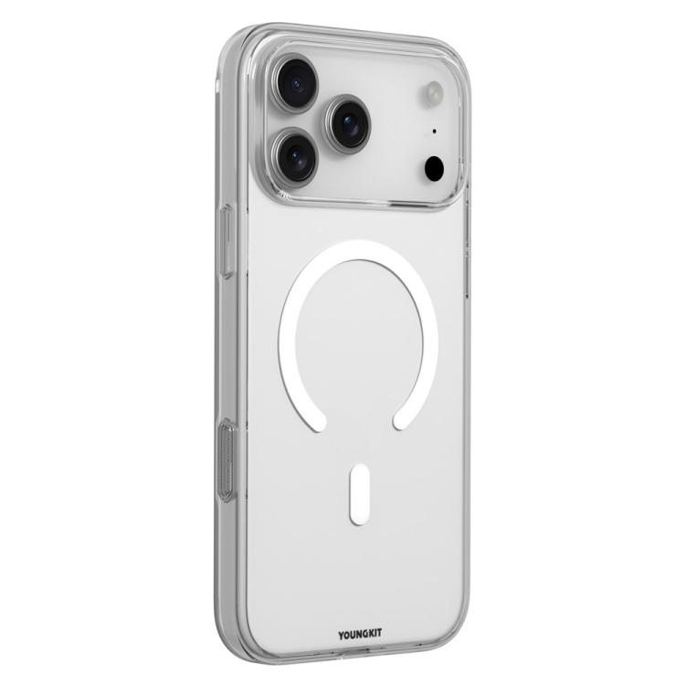 For iPhone 17 Pro Max YOUNGKIT Clear Series Magnetic TPU PC Hybrid Phone Case(QTCCX001 Clear)