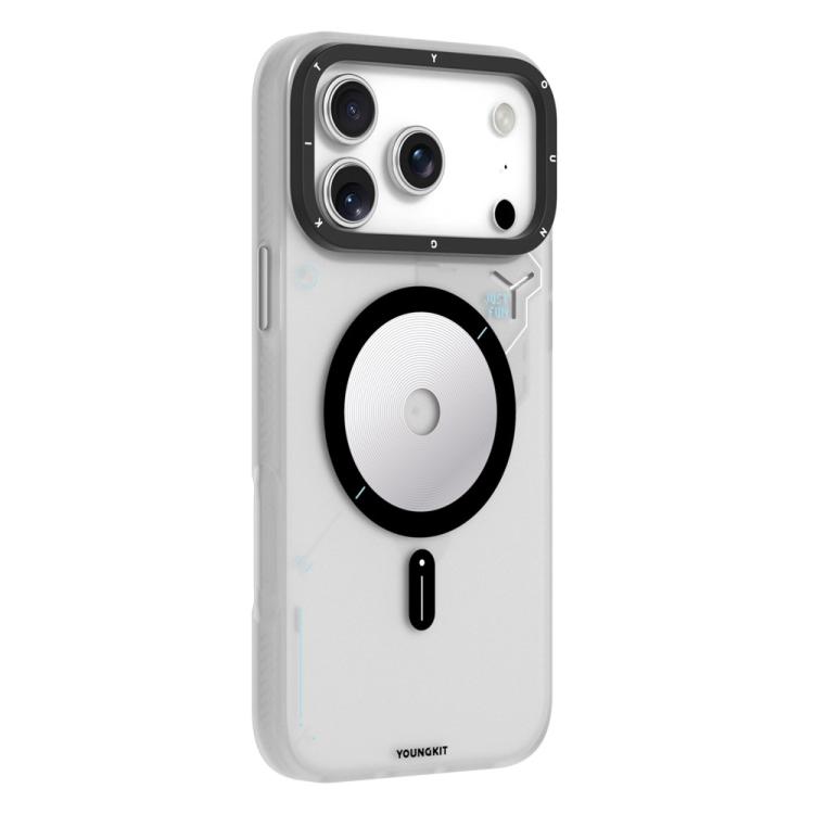For iPhone 17 Pro Max YOUNGKIT Disc Design Series TPU PC Hybrid Magnetic Phone Case(DZCX002 Clear)