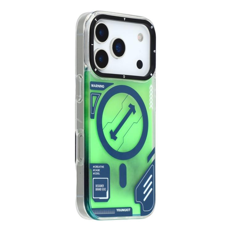 For iPhone 17 Pro Max YOUNGKIT Galaxy-Rainbow Series Magnetic Phone Case(YHHCCX003 Green)