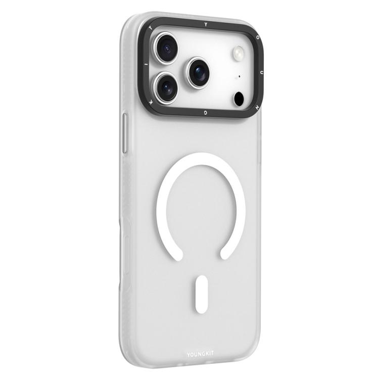 For iPhone 17 Pro Max YOUNGKIT Matte PET TPU Magnetic Phone Case(YSHcx002 White)