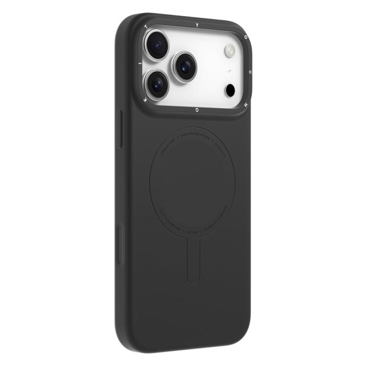 For iPhone 17 Pro Max YOUNGKIT Morandi Series Magnetic Liquid Silicone PC Phone Case(Black)