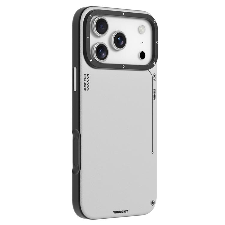 For iPhone 17 Pro Max YOUNGKIT Technology Fashion Series Magnetic Phone Case(KJFSCX002 Silver)