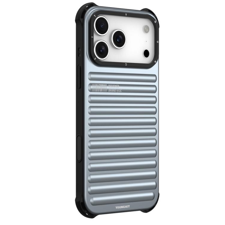 For iPhone 17 Pro Max YOUNGKIT True Color Suitcase Texture IMD TPU Magnetic Phone Case(BSCX010 Blue)