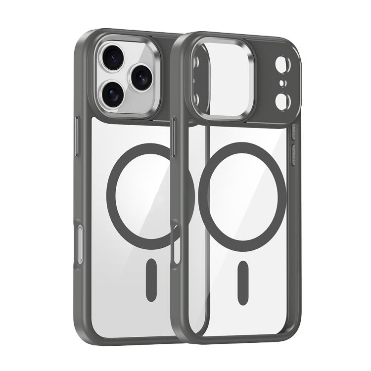 For iPhone 17 Pro Metal Eyes Lens Ring MagSafe Anti-drop Phone Case(Titanium Sand)