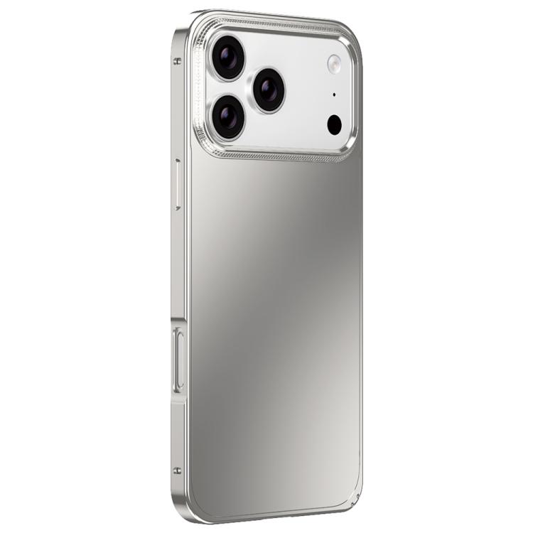 For iPhone 17 Pro Metal Frame Micro-frosted Back Panel Phone Case(Titanium)