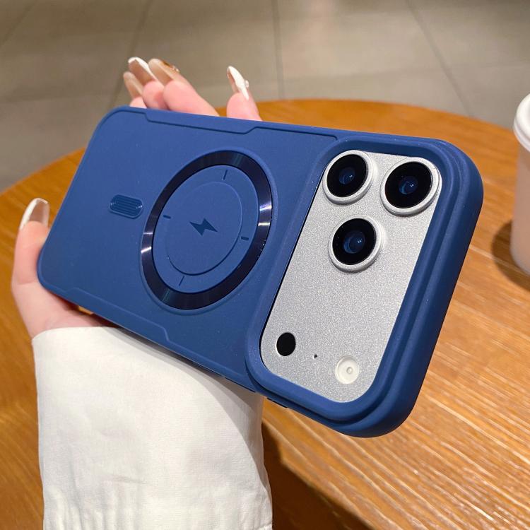 For iPhone 17 Pro Metal Magnetic Ring TPU Shockproof Phone Case(Blue)