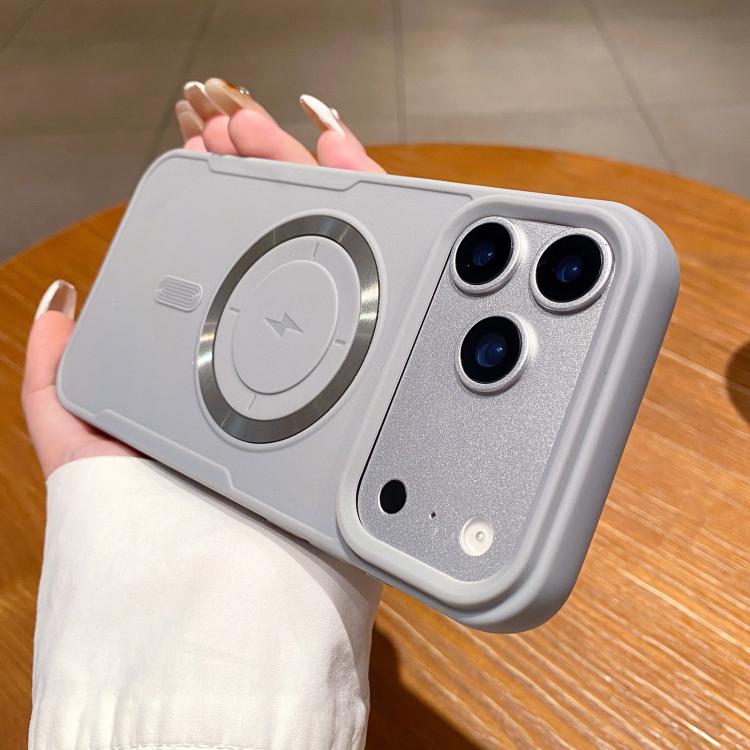 For iPhone 17 Pro Metal Magnetic Ring TPU Shockproof Phone Case(Gray)