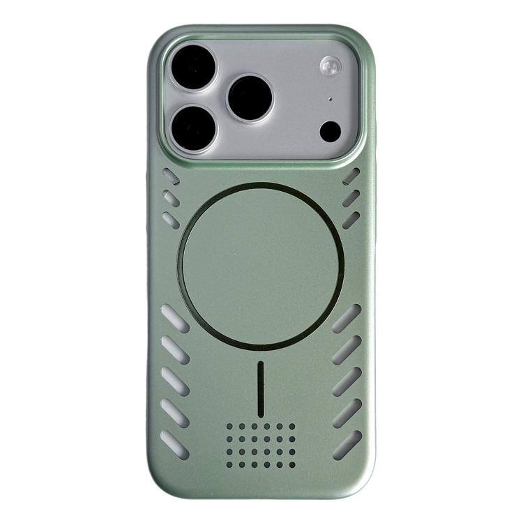 For iPhone 17 Pro Metallic Paint Cooling PC Magnetic Phone Case(Fresh green)