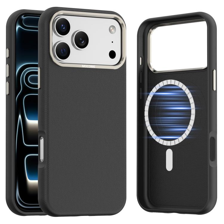 For iPhone 17 Pro Mocome Plain Magnetic Shockproof Phone Case(Black)