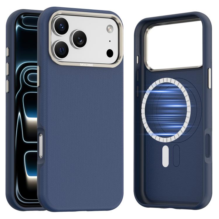 For iPhone 17 Pro Mocome Plain Magnetic Shockproof Phone Case(Blue)