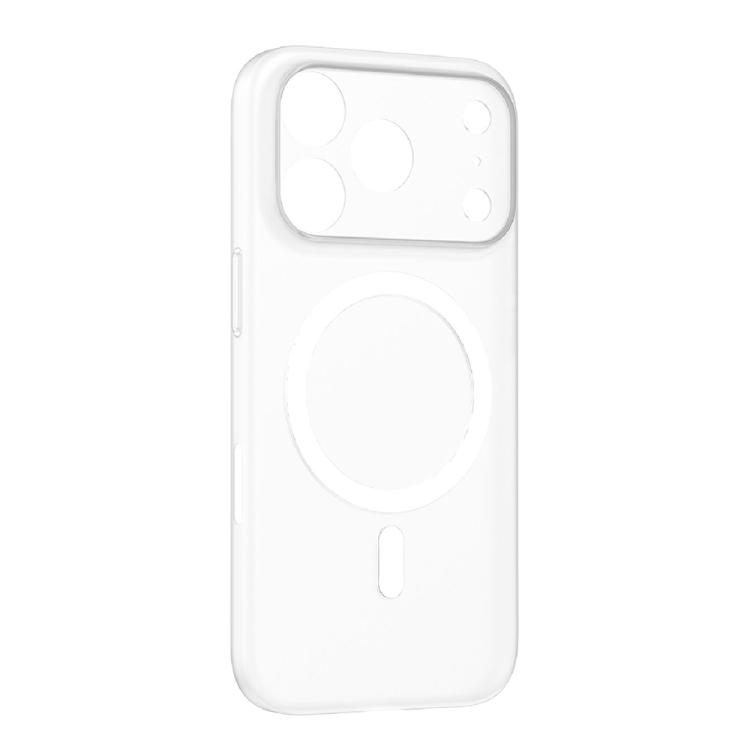For iPhone 17 Pro MOMAX Ultra-thin Magnetic MagSafe PC Phone Case(Transparent White)