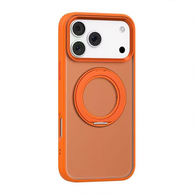 For iPhone 17 Pro Mutural Armor Series MagSafe Magnetic Holder Phone Case(Orange)