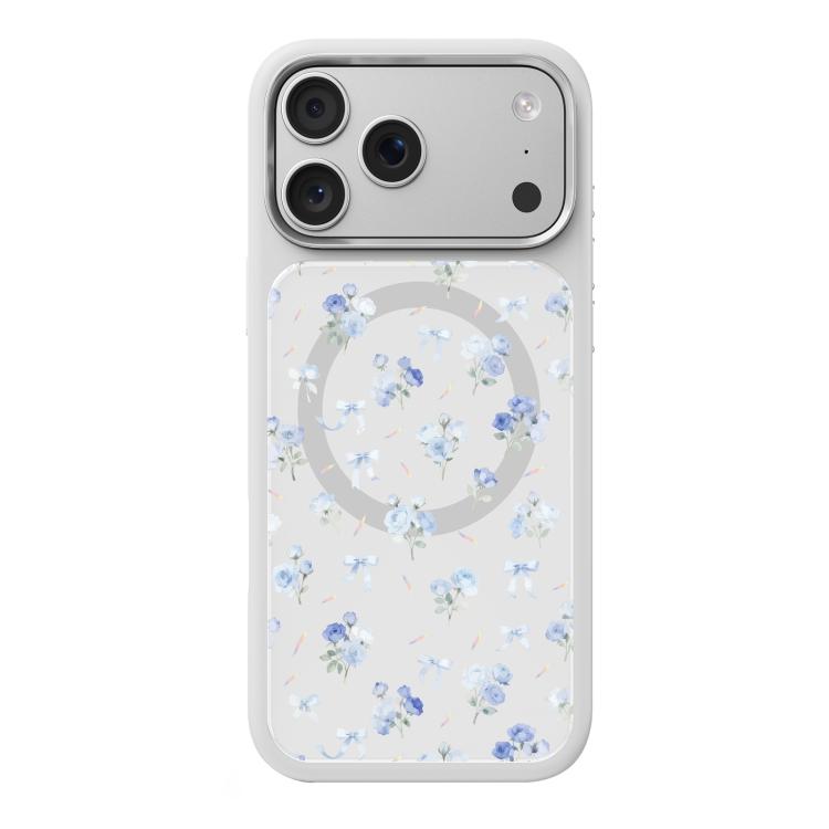 For iPhone 17 Pro Mutural Flora Story Series Magnetic Phone Case(White Romantic)