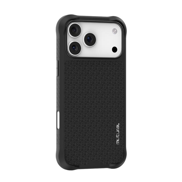 For iPhone 17 Pro Mutural Honored Armor Series TPU Magnetic MagSafe Phone Case(Black)
