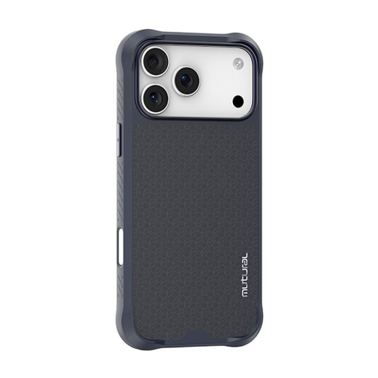 For iPhone 17 Pro Mutural Honored Armor Series TPU Magnetic MagSafe Phone Case(Dark Blue)
