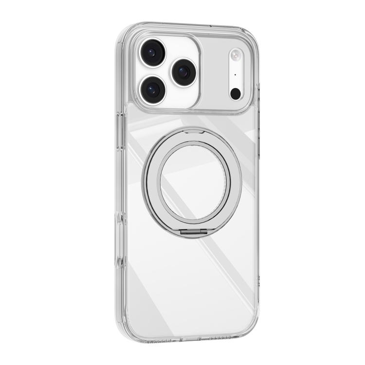 For iPhone 17 Pro Mutural Ice Amber Series MagSafe Holder TPU Phone Case(Transparent)