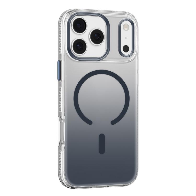 For iPhone 17 Pro Mutural Ice Series MagSafe Gradient Matte PC Hybrid TPU Phone Case(Dark Blue)