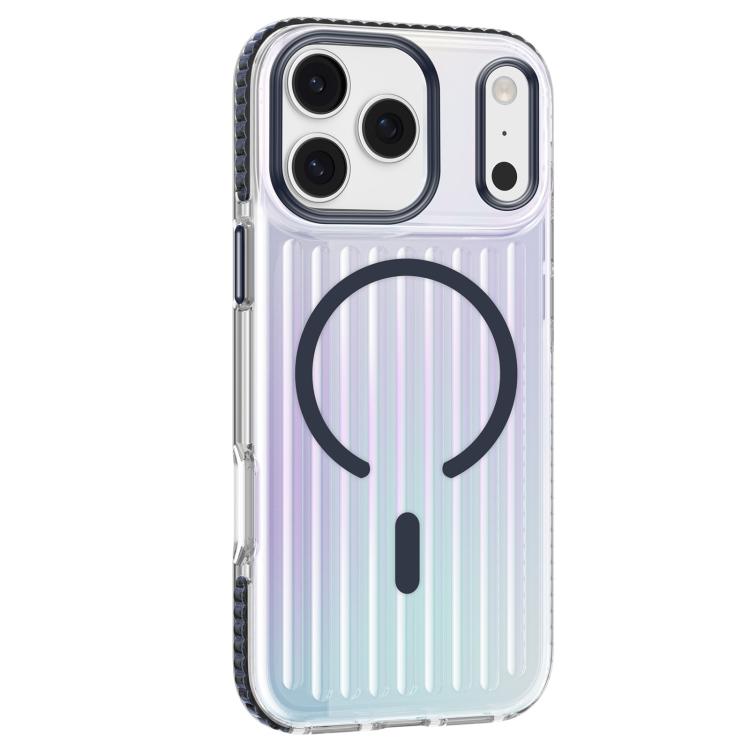 For iPhone 17 Pro Mutural Luggage Rainbow MagSafe Phone Case(Dark Blue)