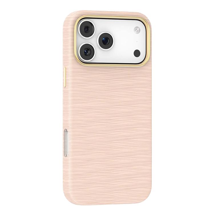 For iPhone 17 Pro Mutural Rhyme Series Satin Texture Leather MagSafe Phone Case(Pink)