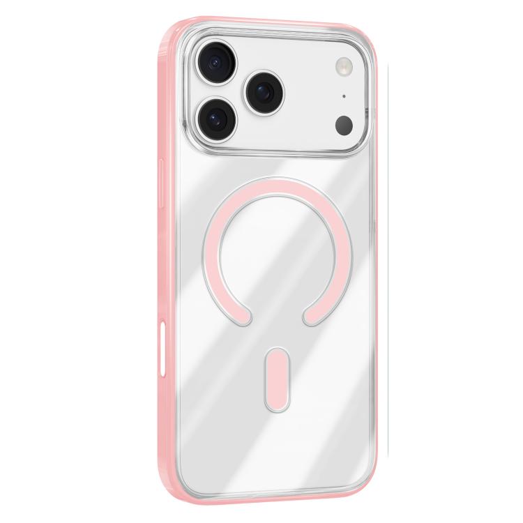 For iPhone 17 Pro Mutural Soft Mist Series MagSafe PC Hybrid TPU Phone Case(Pink)
