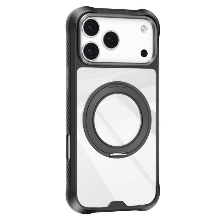 For iPhone 17 Pro Mutural Xuan Armor Series MagSafe Magnetic Holder Phone Case(Black)