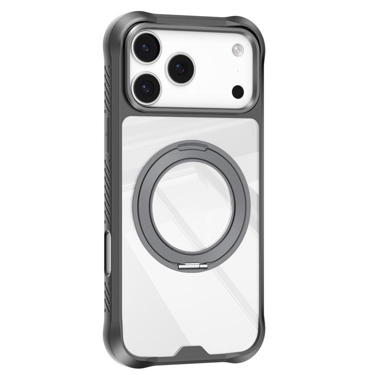 For iPhone 17 Pro Mutural Xuan Armor Series MagSafe Magnetic Holder Phone Case(Dark Grey)